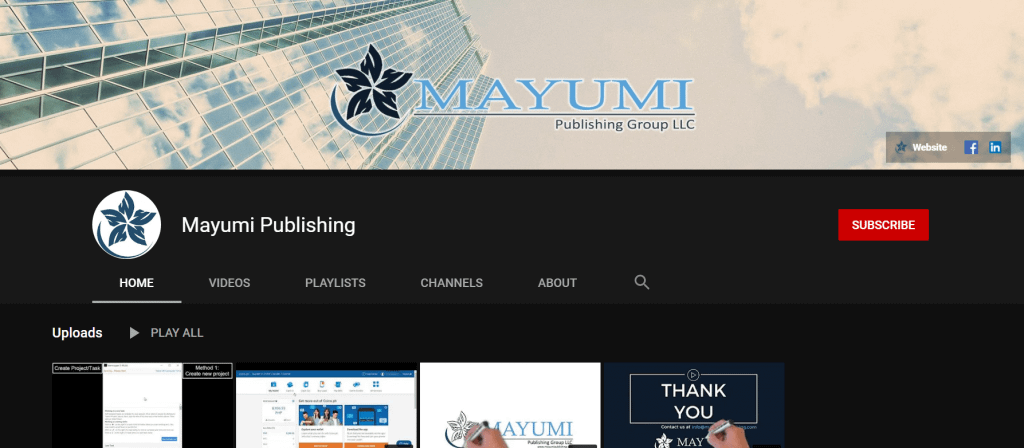 mayumi publishing youtube channel