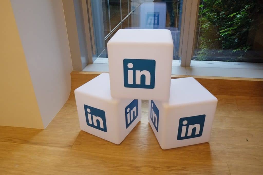 three linkedin cubes