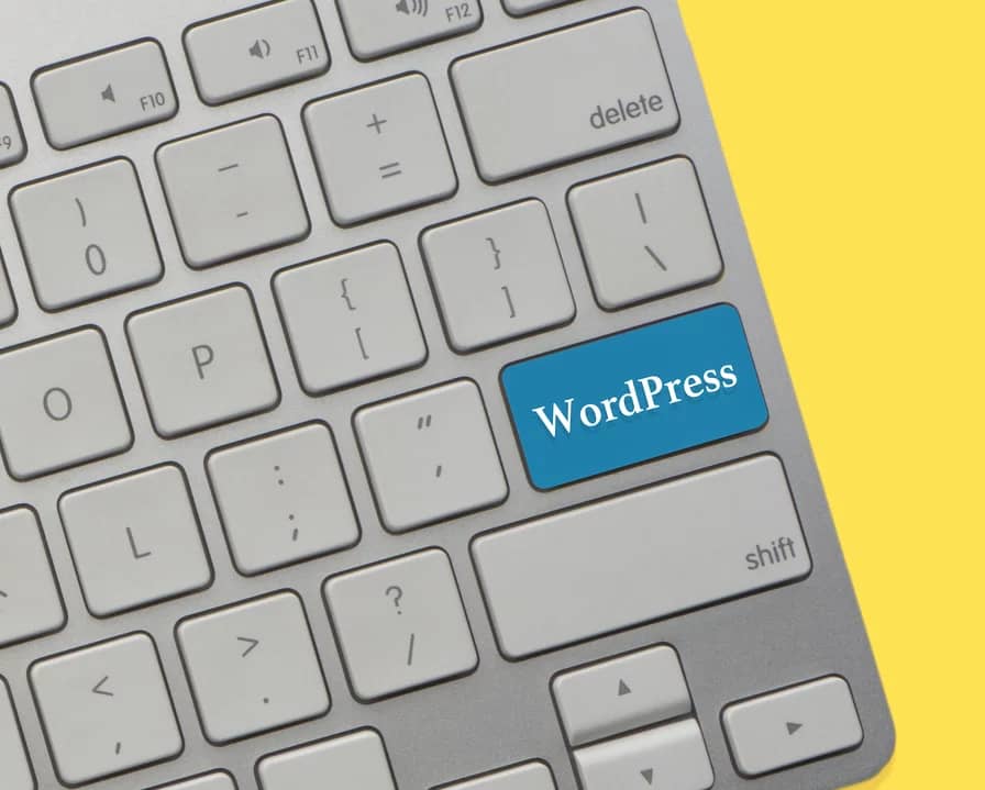 gray keyboard with wordpress instead of enter