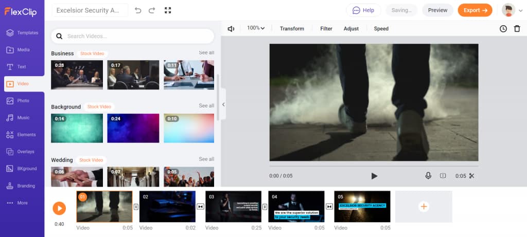 flexclip dashboard flexclip editor