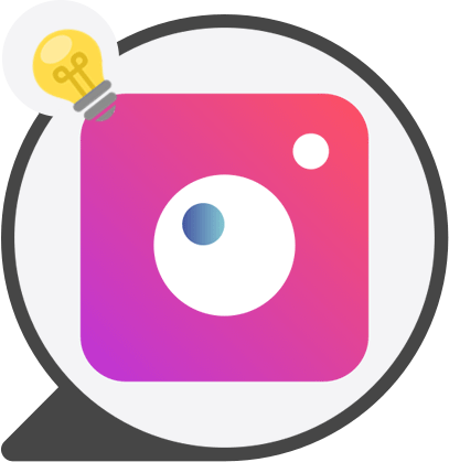 instagram logo with lightbulb instagram logo with lightbulb