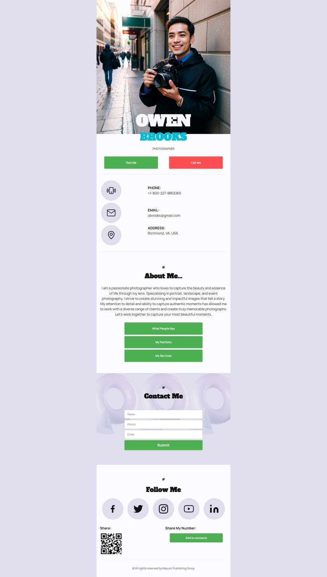 Owen Brooks social bio