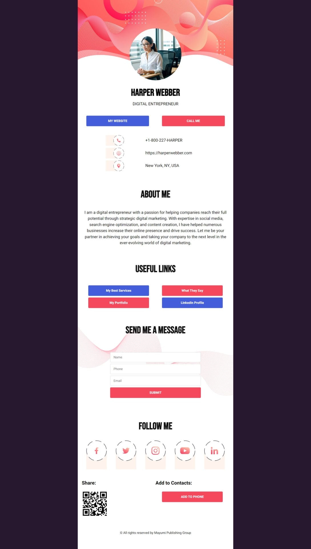 Harper Webber social bio