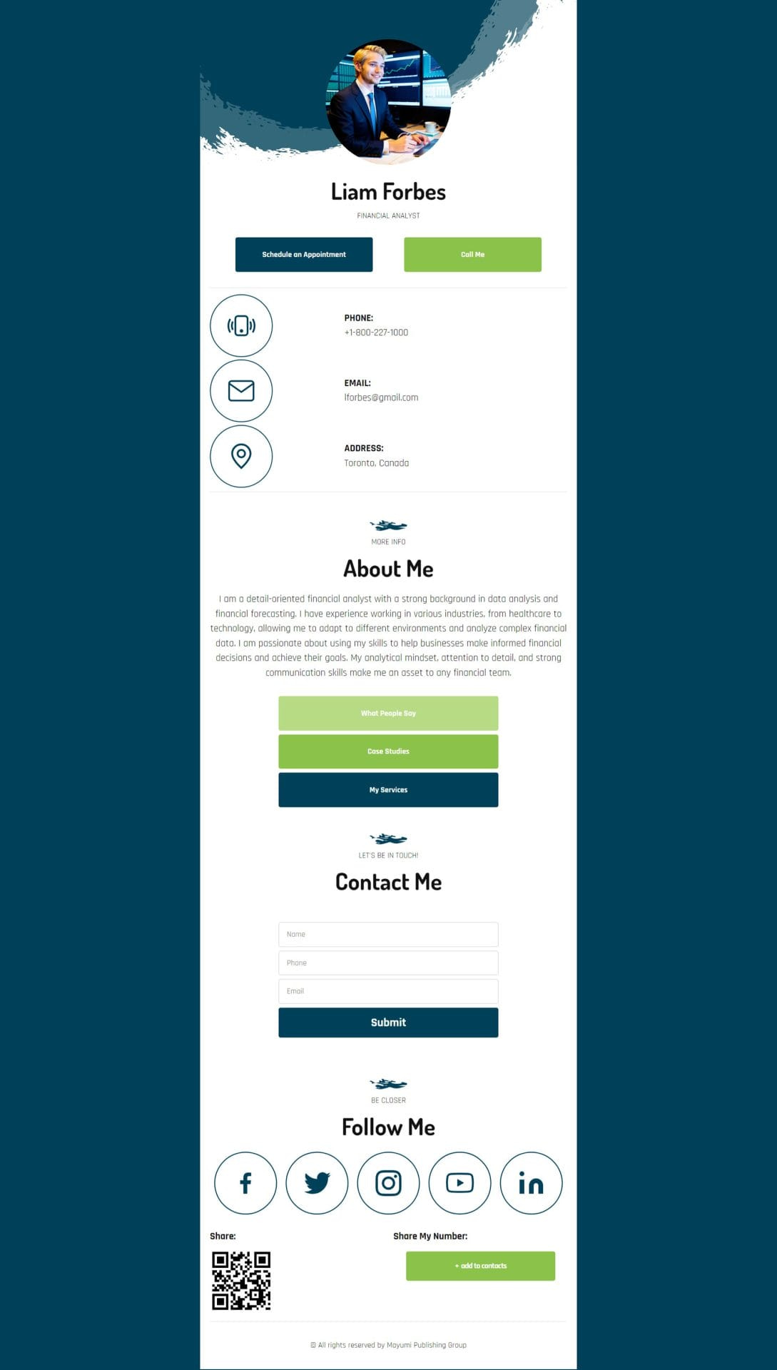 Liam Forbes social bio