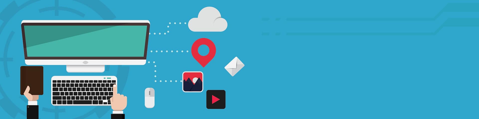 monitor, wireless keyboard and mouse, ipad